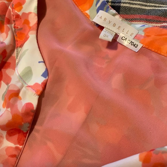 Marybelle Retro Floral Tieback Dress Sz 0x - Picture 10 of 13